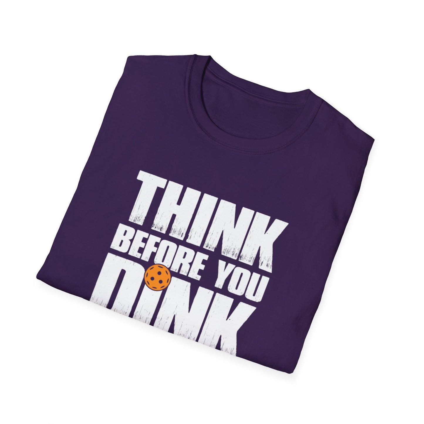 Men's Soft Pickleball T-shirt - Think Before You Dink