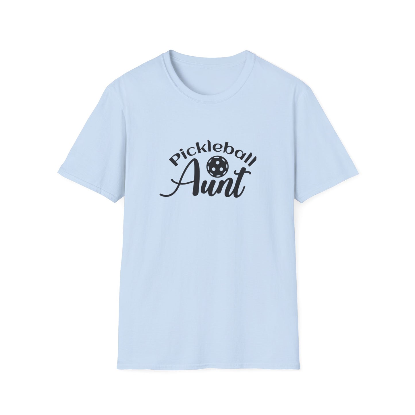 Women's Comfy Pickleball T-shirt - Pickleball Aunt Blue