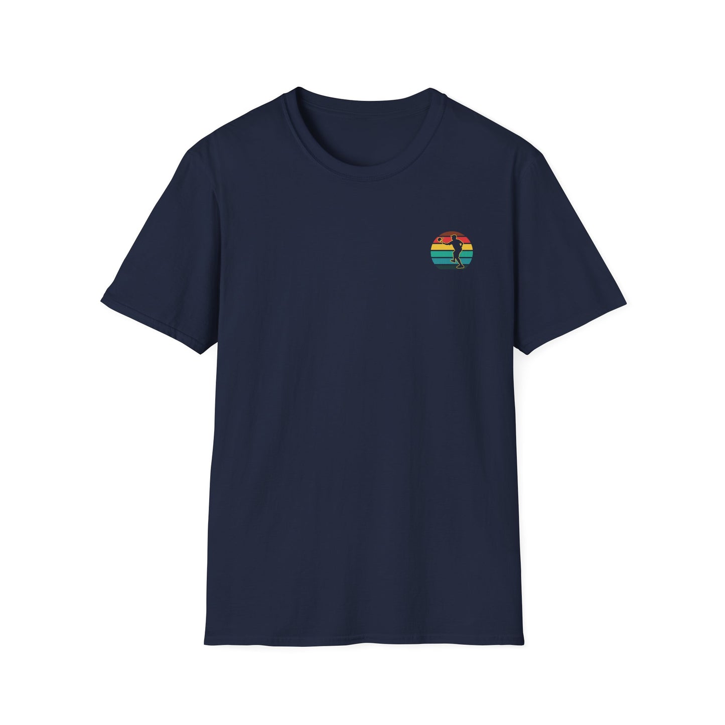 Men's Unique Pickleball T-shirt - Happy People Play Pickleball Navy