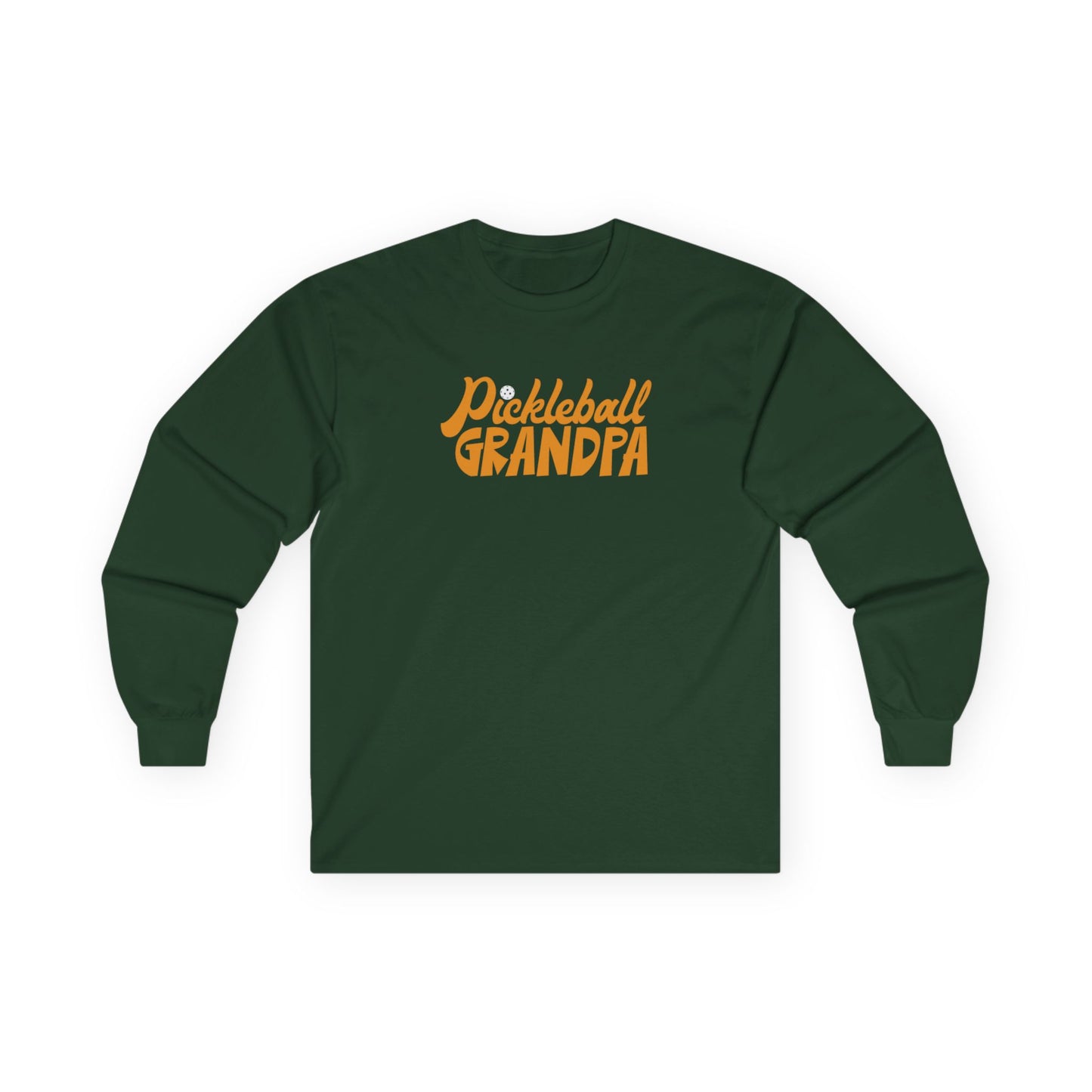 Men's Comfy Pickleball Long Sleeves top - Pickleball Grandpa Green