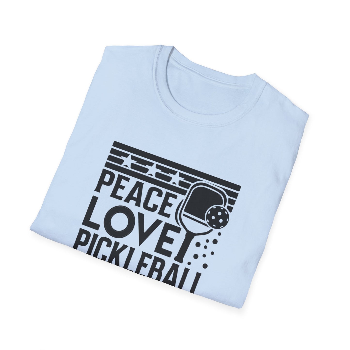 Women's Durable Pickleball T-shirt - Peace love pickleball