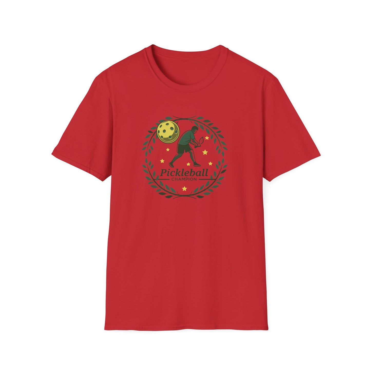Men's Comfy Pickleball T-shirt - Pickleball Champion Red