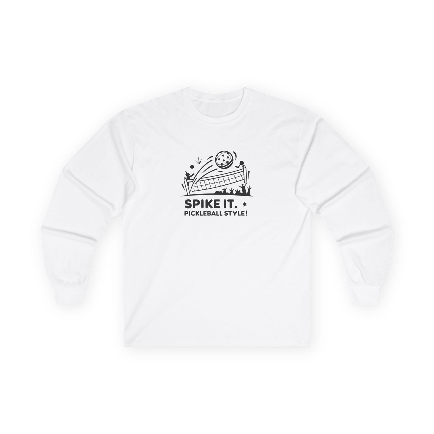 Men's Soft Pickleball Long Sleeves top - Spike It Pickleball Style White