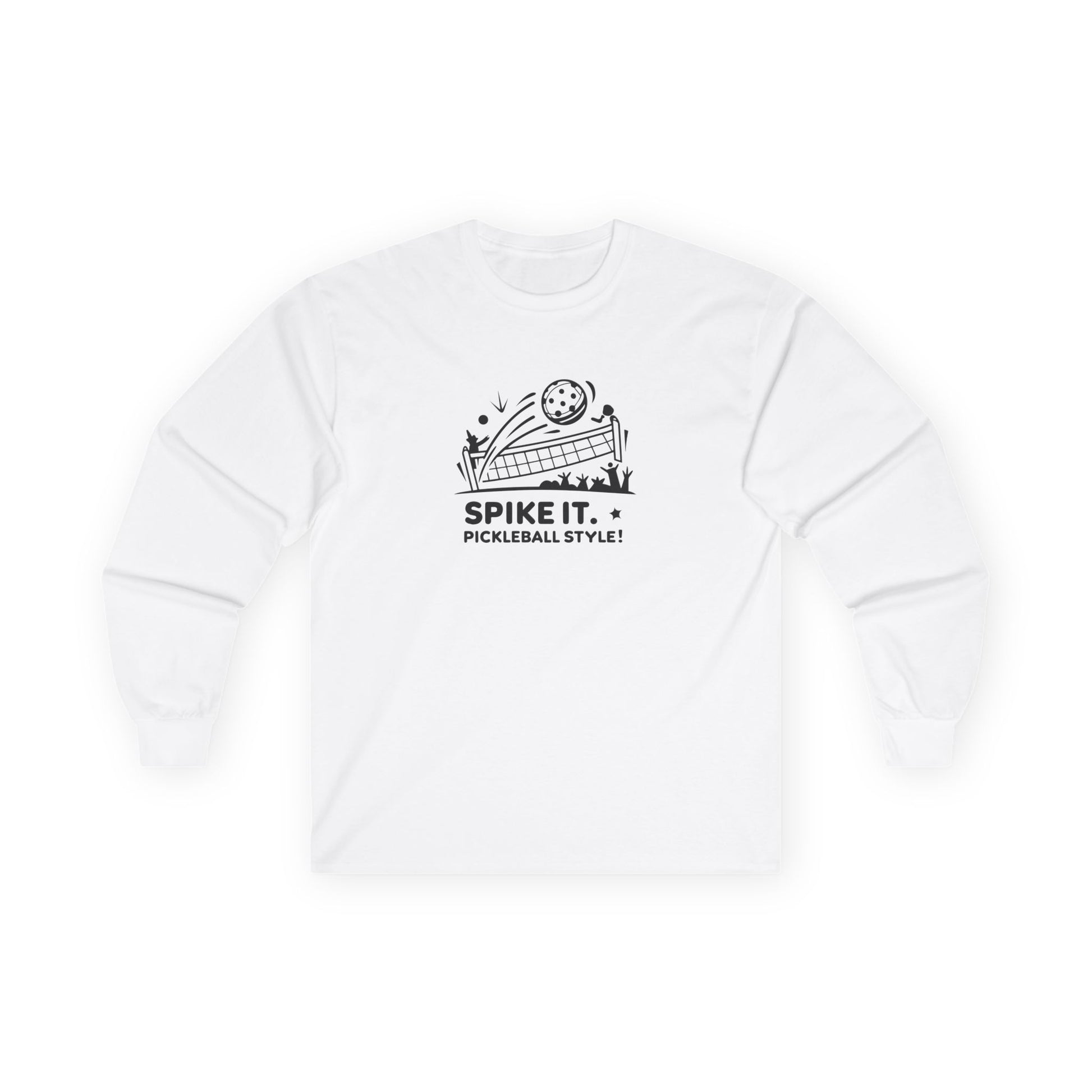 Men's Soft Pickleball Long Sleeves top - Spike It Pickleball Style White