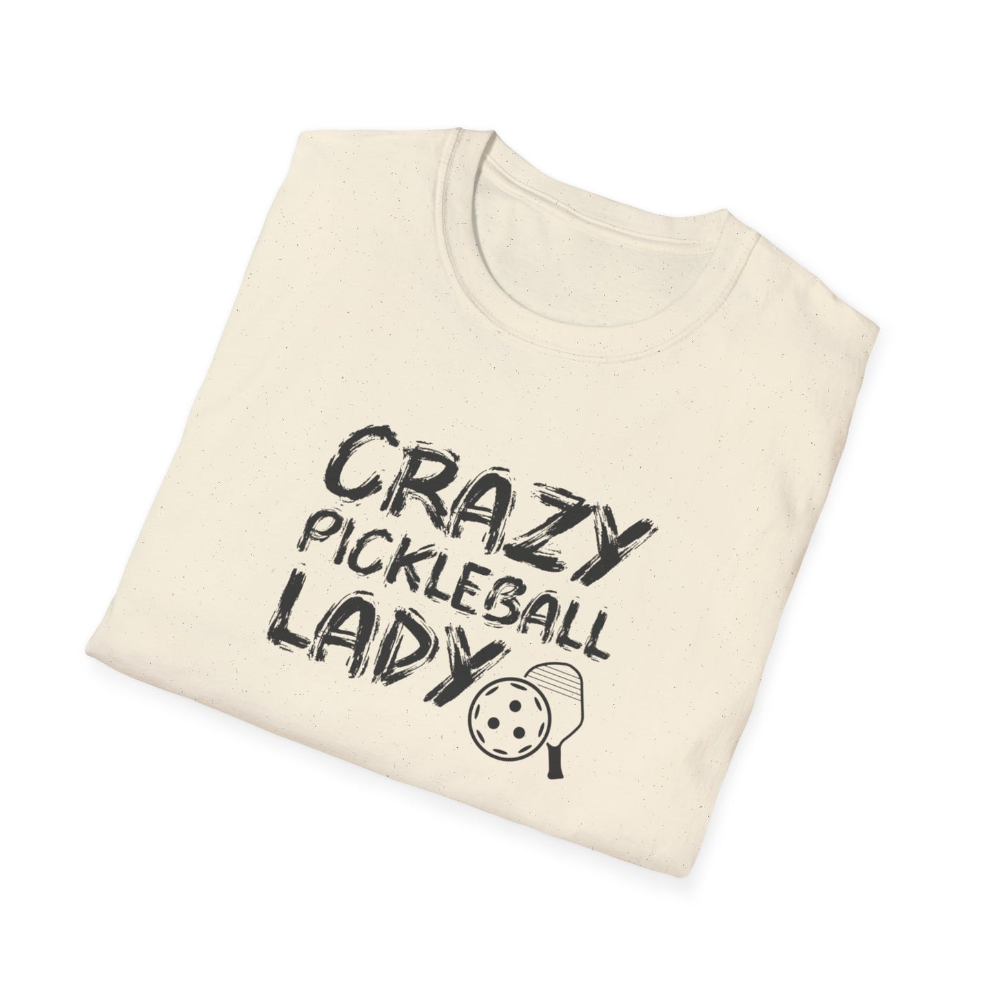 Women's Funny Pickleball T-shirt - Crazy Pickleball Lady