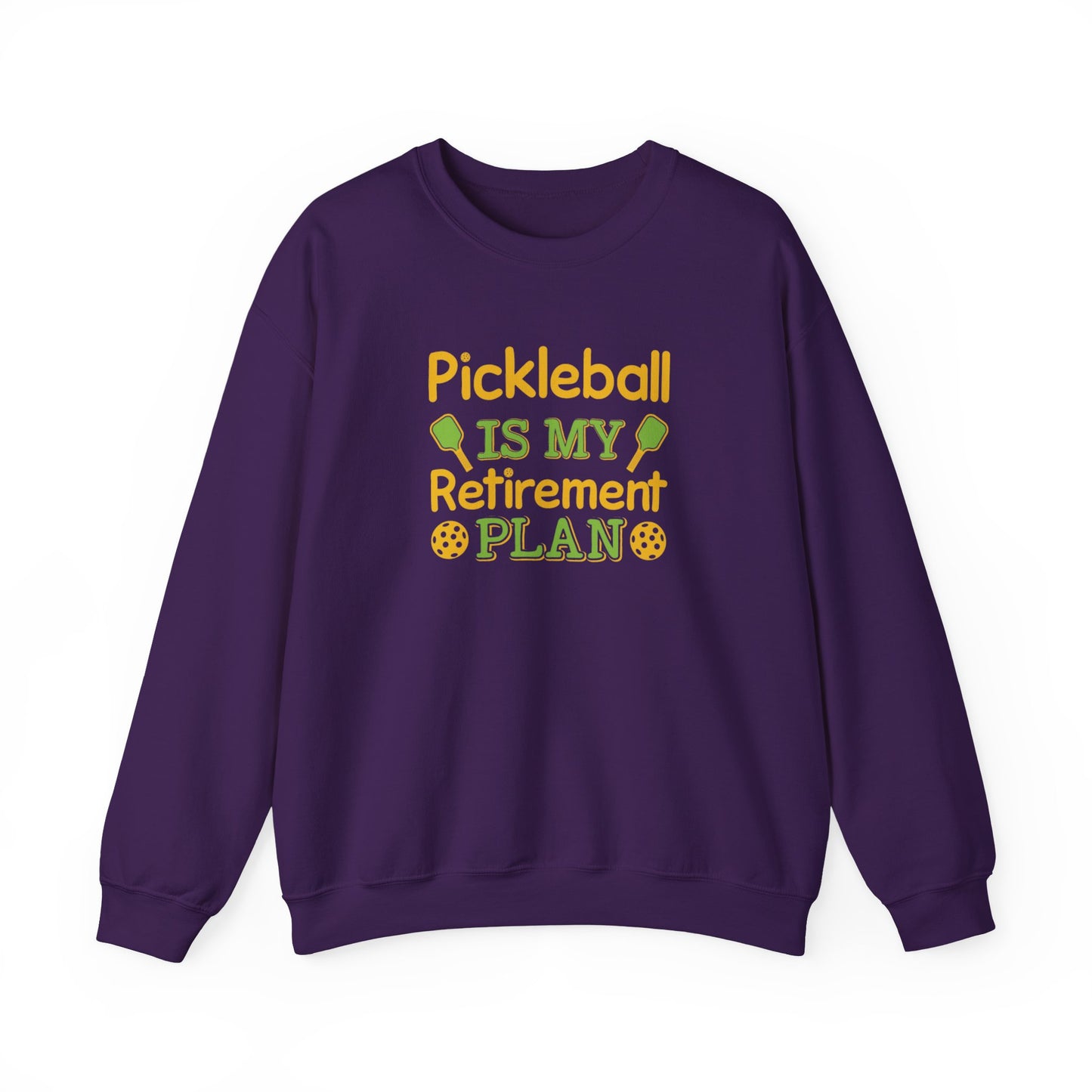 Women's Pickleball Sweatshirt - Pickleball Is My Retirement Plan Purple