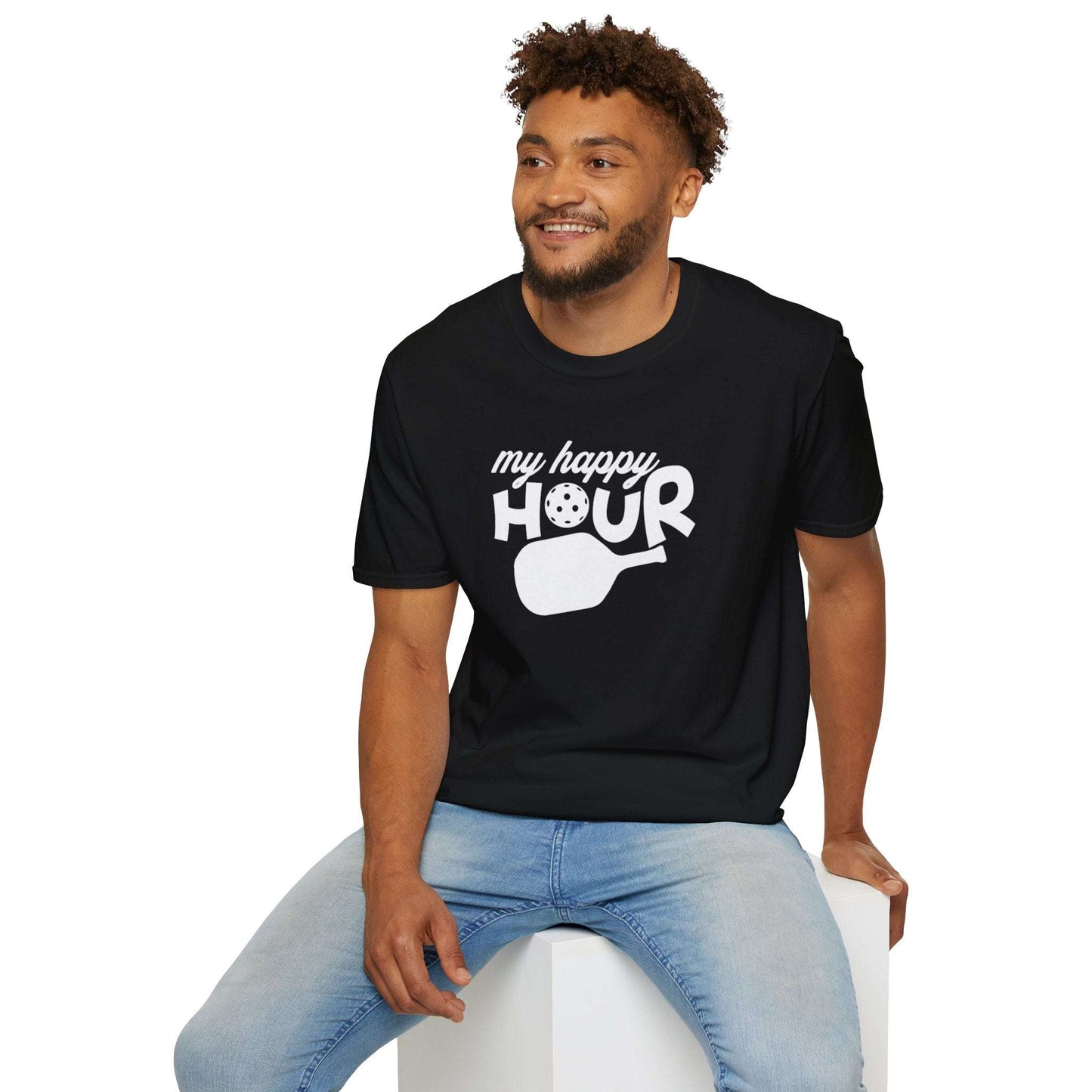Men's Soft Pickleball T-shirt - My Happy Hour
