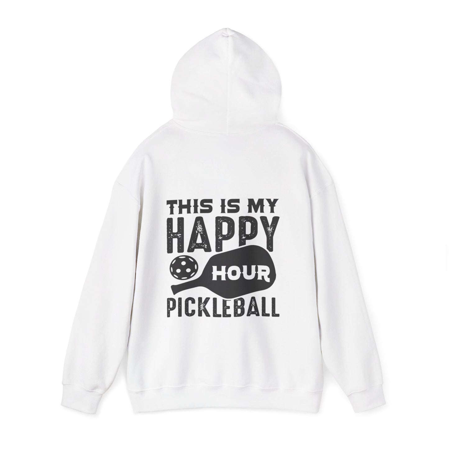 Men's Soft Pickleball Hoodie - This Is My Happy Hour Pickleball