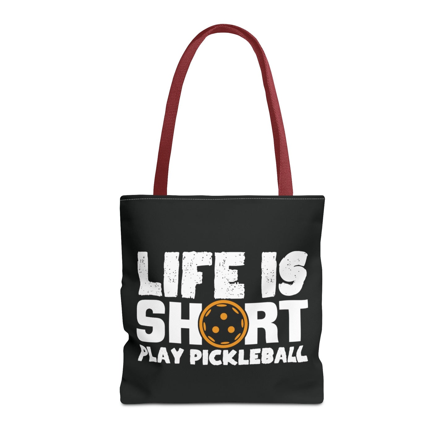 Pickleball Quirky Tote Bag - Life Is Short Play Pickleball Red