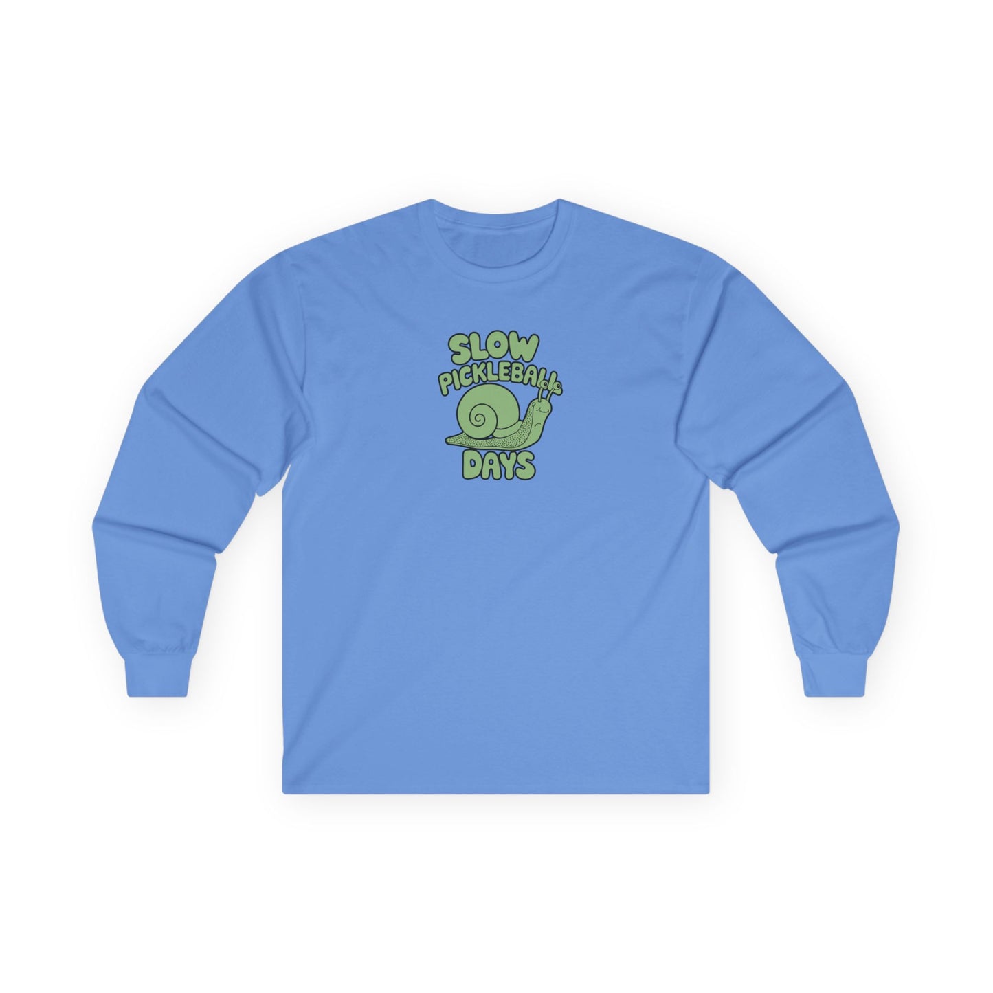 Men's Lightweight Pickleball Long Sleeves top - Slow Pickleball Days Blue
