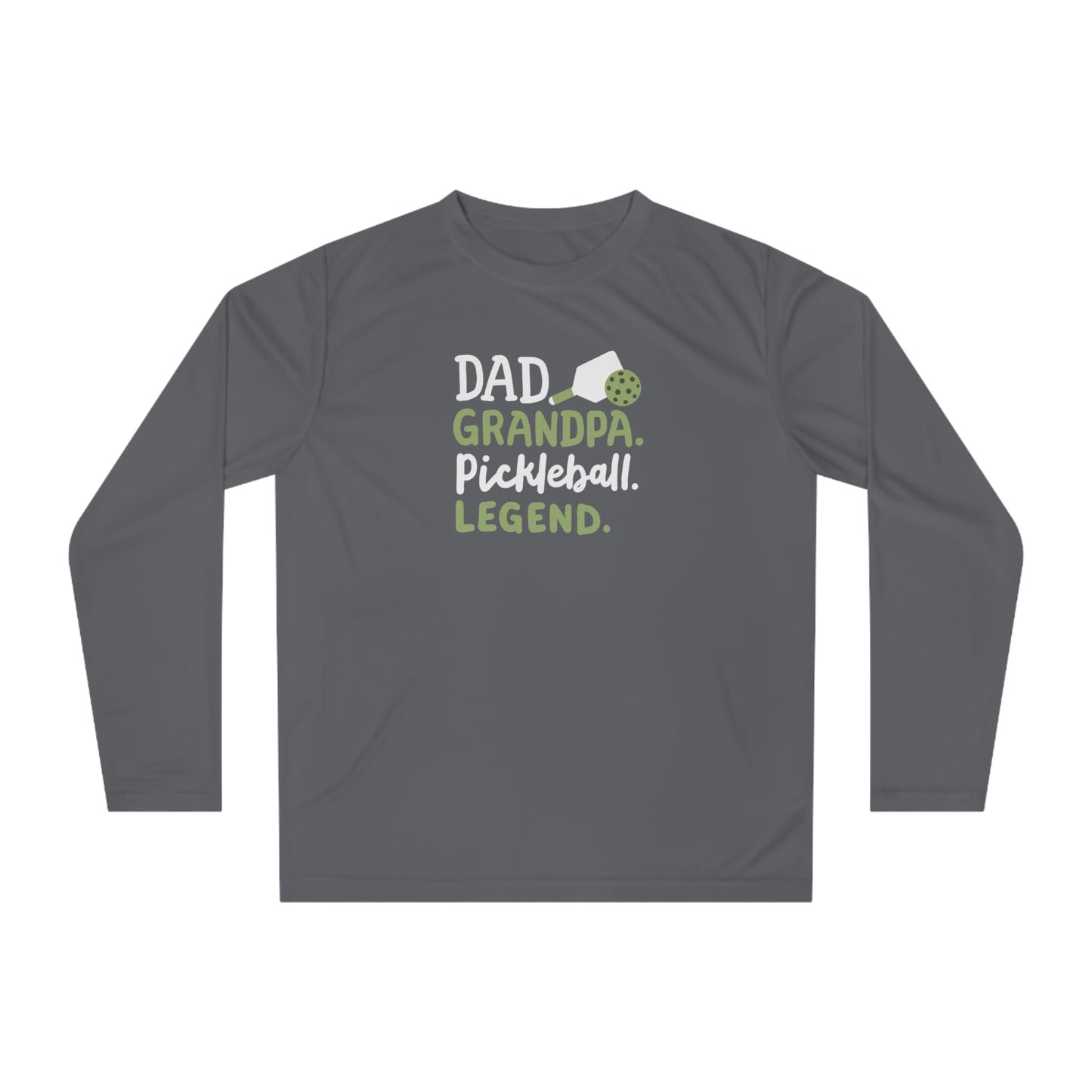 Men's Pickleball Long Sleeves top - Dad Grandpa Pickleball Legend Gray