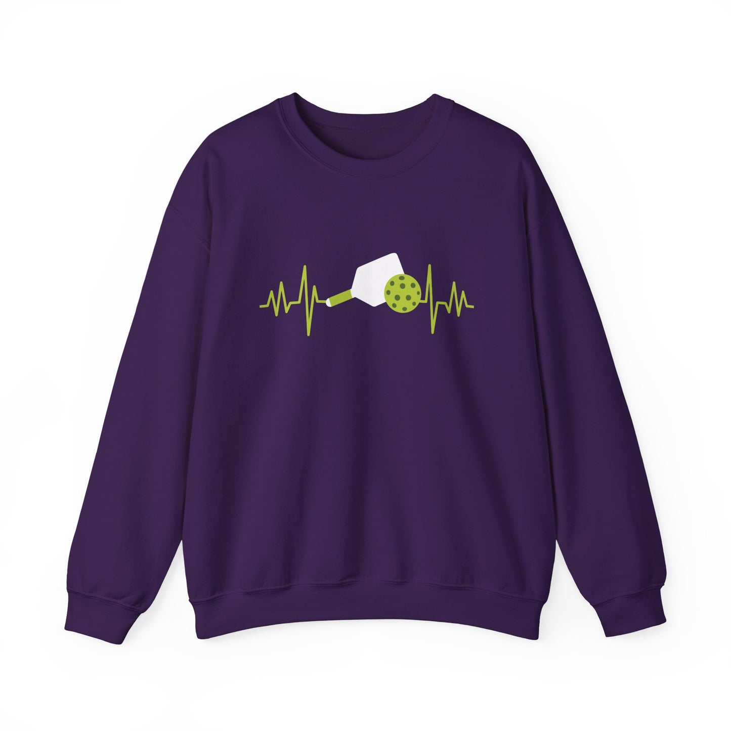 Women's Soft Pickleball Sweatshirt - Pickleball and Pulse Purple