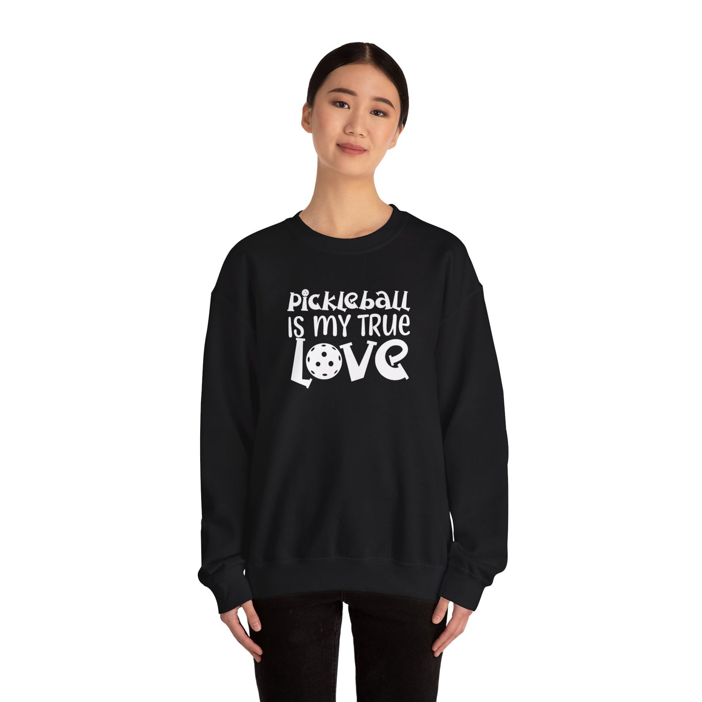 Women's Trendy Pickleball Sweatshirt - Pickleball is My True Love