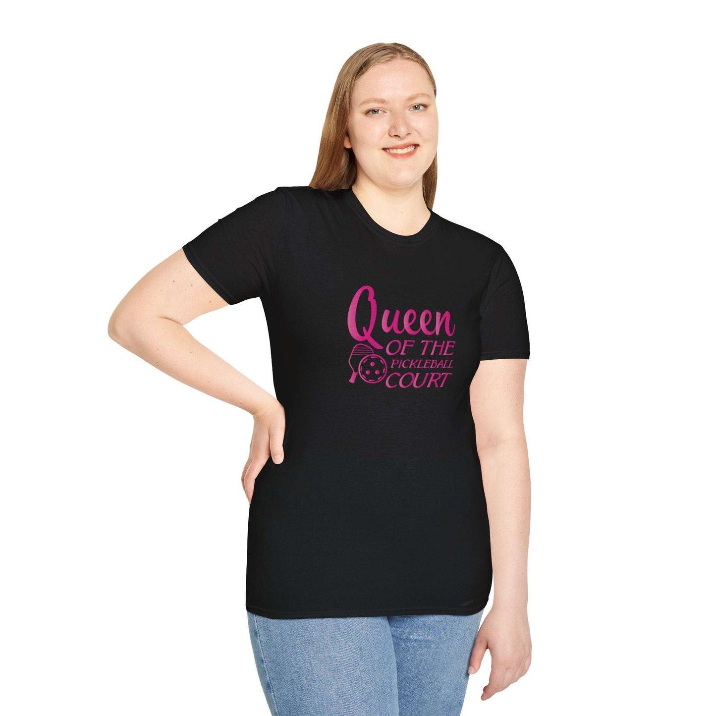 Women's Stylish Pickleball T-shirt - Queen of the Pickleball Court