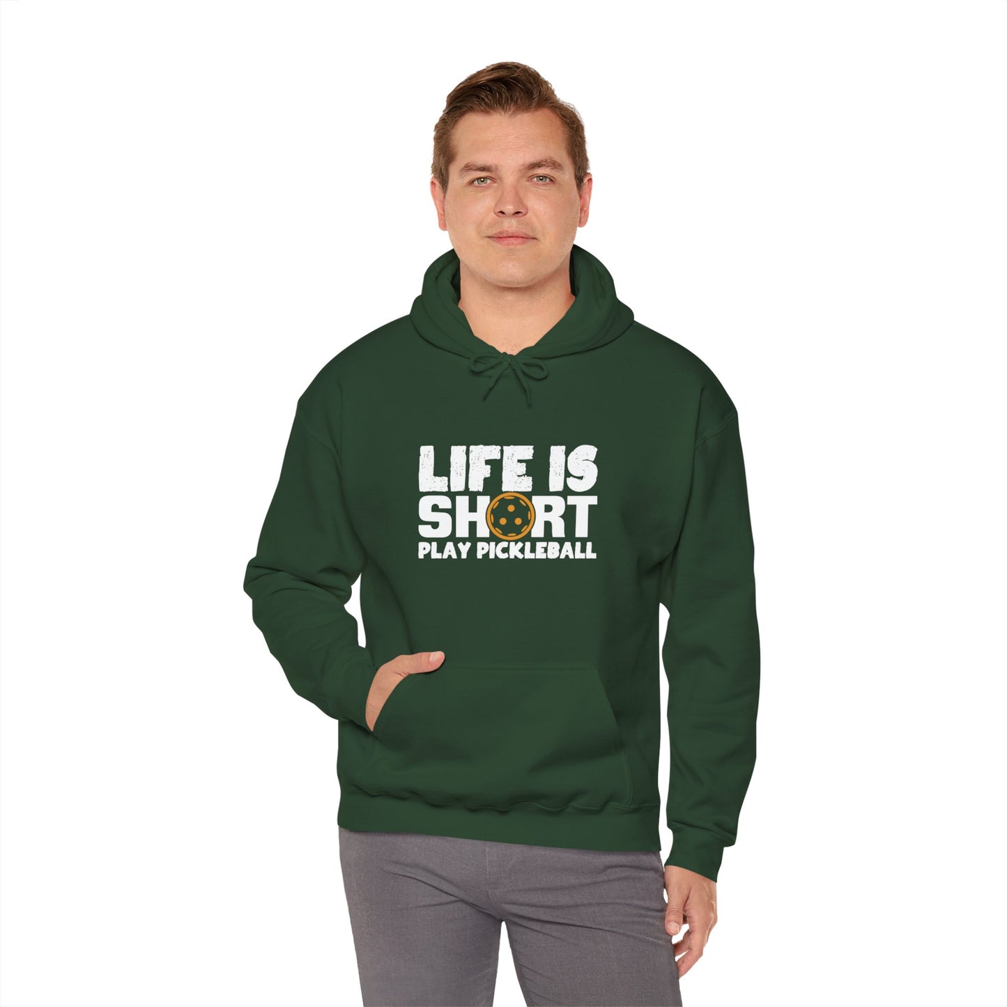 Men's Funny Pickleball Hoodie - Life Is Short Play Pickleball