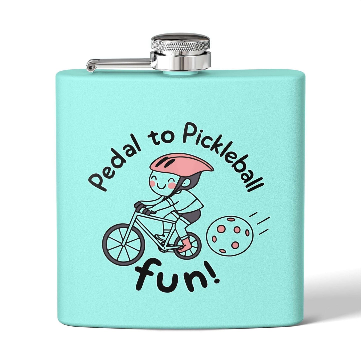 Pickleball Durable Flask - Pedal to Pickleball Teal