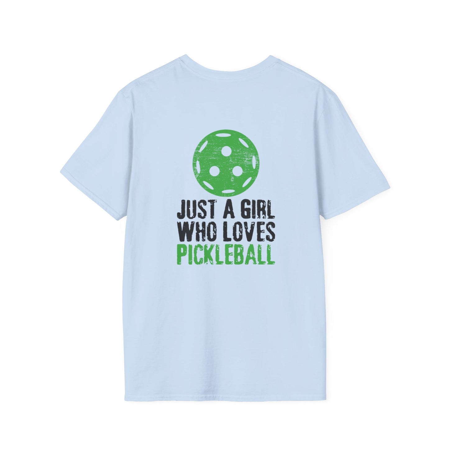 Women's Soft Pickleball T-shirt - Just a Girl Who Loves Pickleball