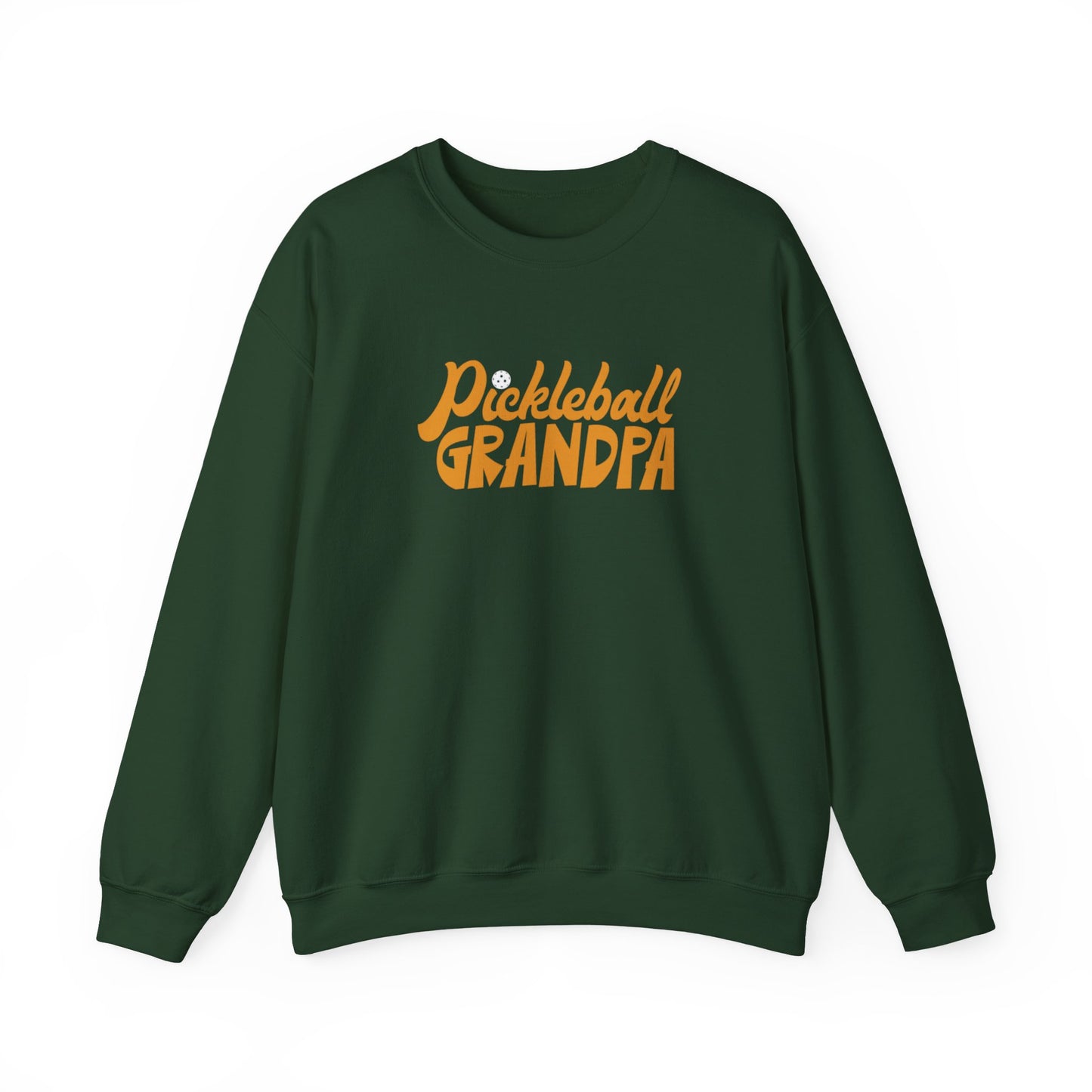 Men's Durable Pickleball Sweatshirt - Pickleball Grandpa Green