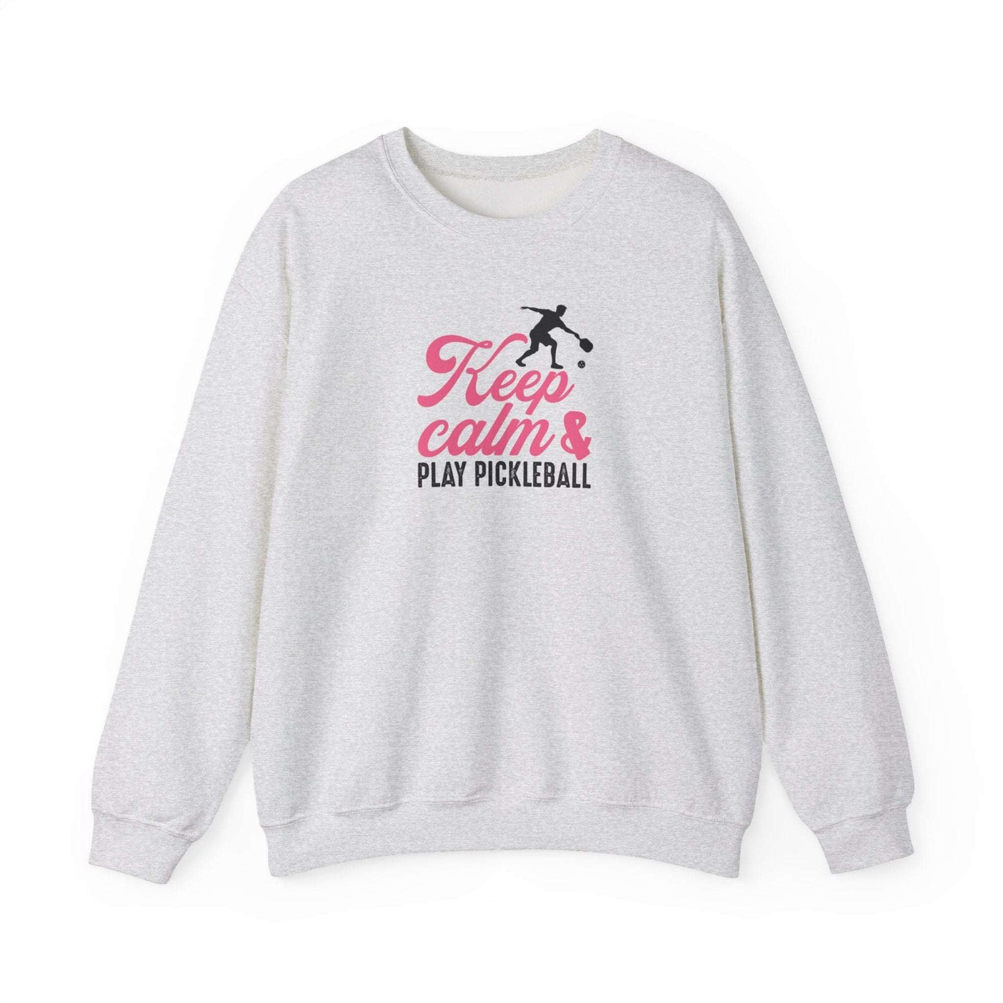 Women's Soft Pickleball Sweatshirt - Keep Calm & Play Pickleball Gray