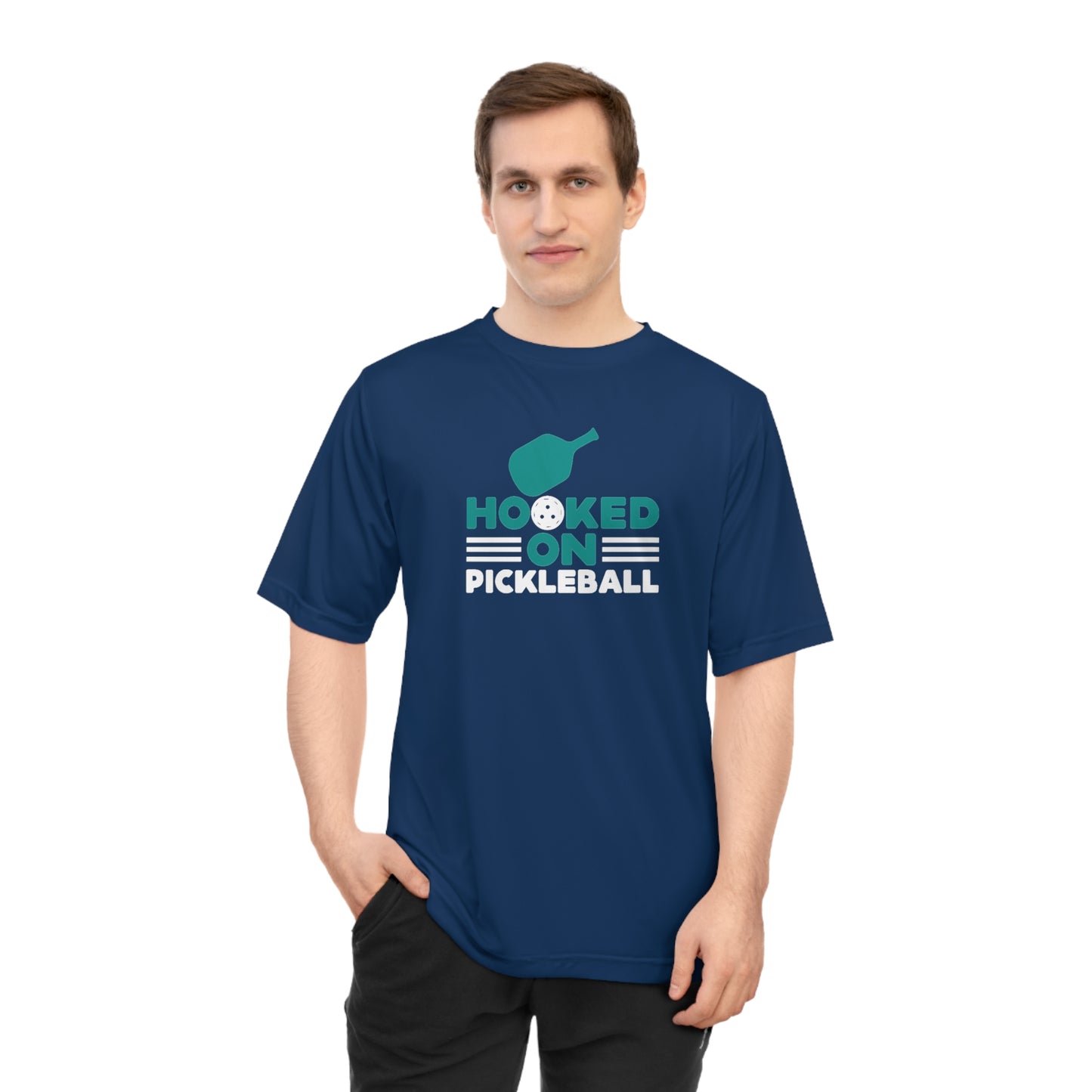 Men's Energetic Pickleball T-shirt - Hooked on Pickleball