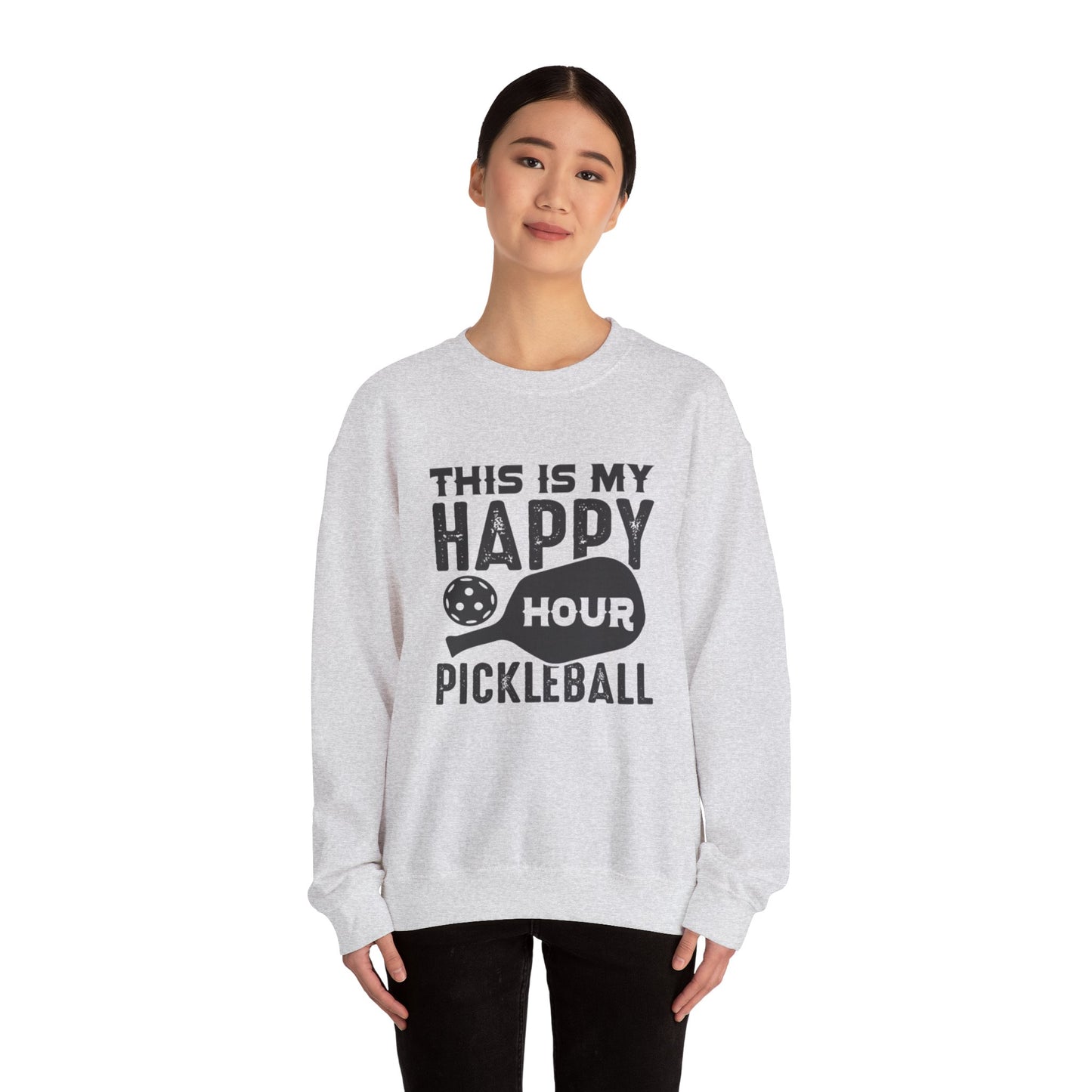 Women's Pickleball Sweatshirt - This is My Happy Hour Pickleball