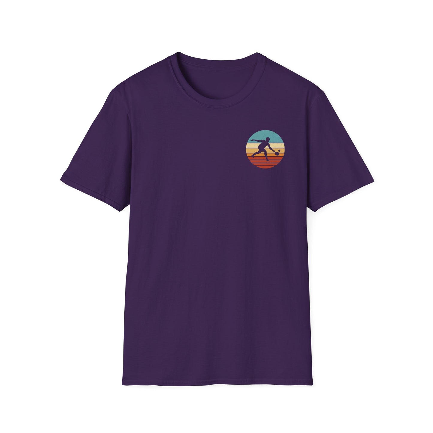 Men's Pickleball T-shirt - World's Okayest Pickleball Player Retro Purple