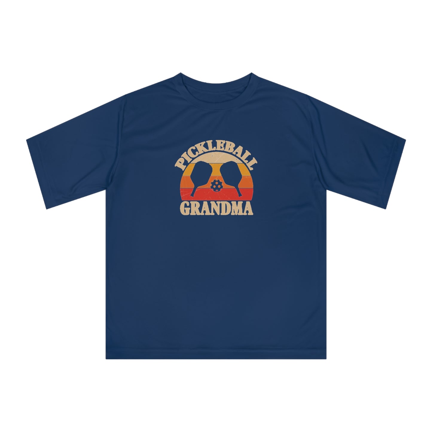Women's Durable Pickleball T-shirt - Pickleball Grandma Navy