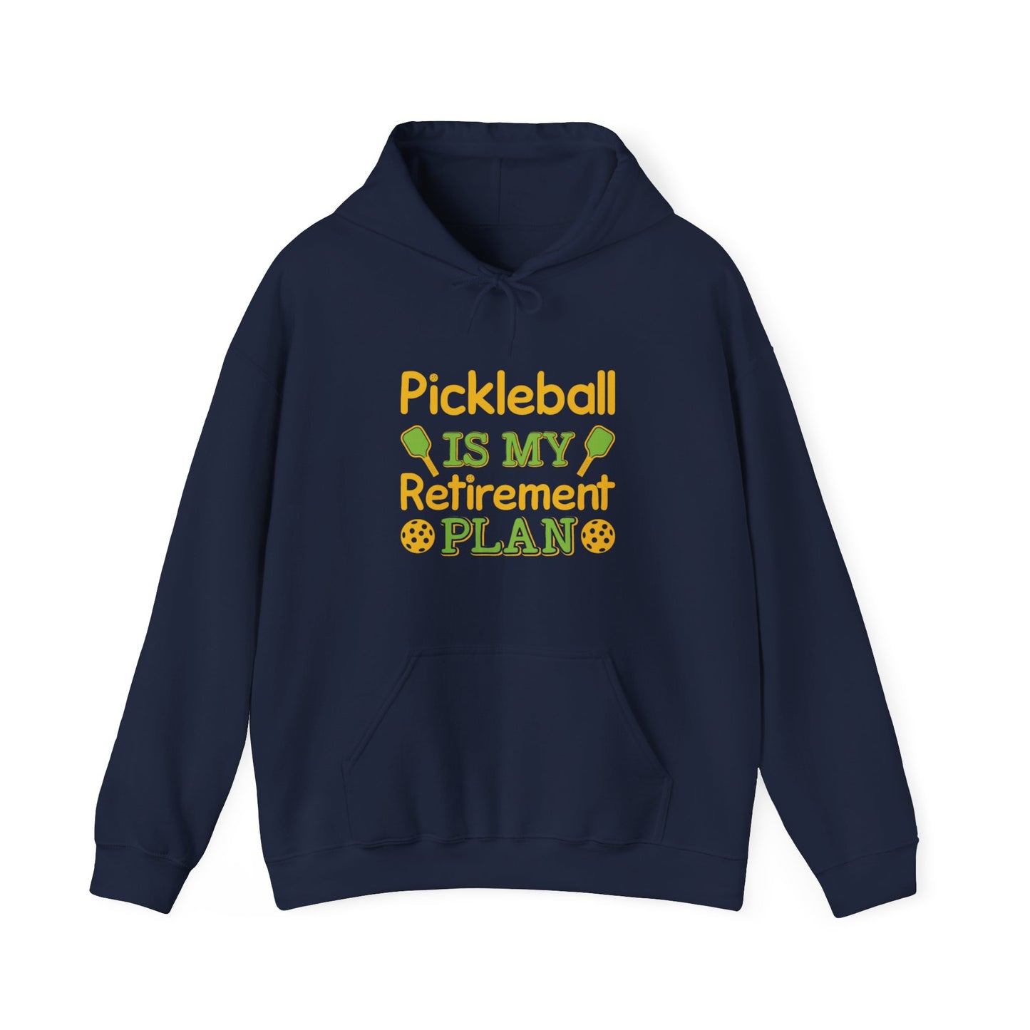 Men's Durable Pickleball Hoodie - Pickleball Is My Retirement Plan Navy