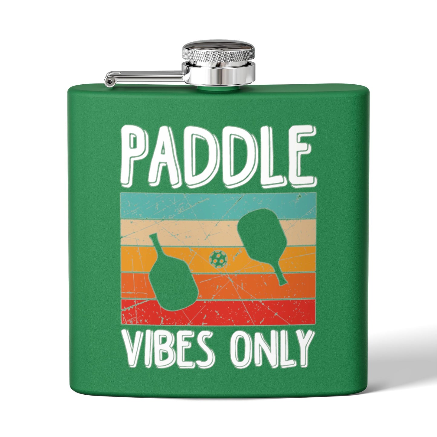 Pickleball Colorful Flask - Paddle Vibes Only