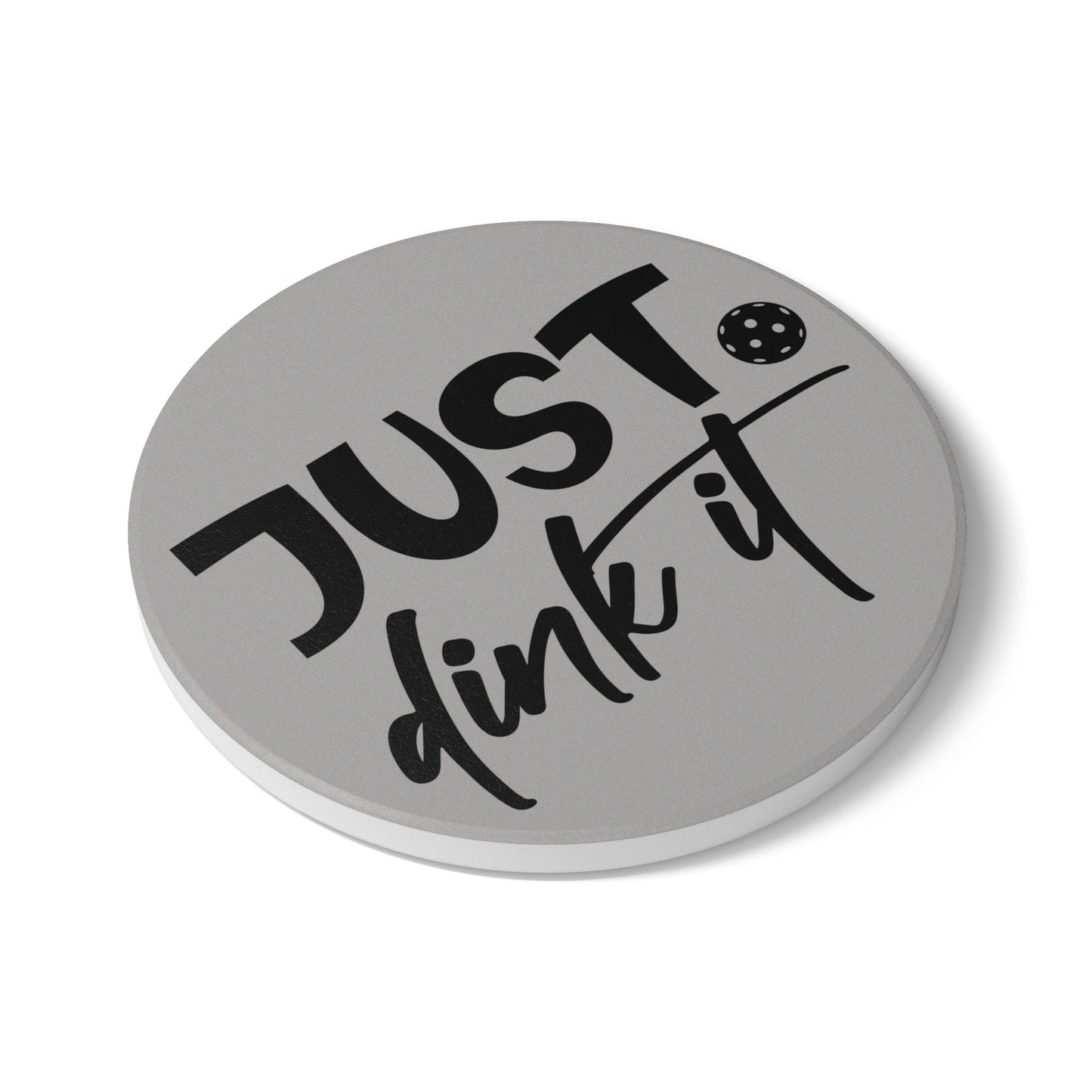 Pickleball Playful Ceramic Coaster - Just Dink It