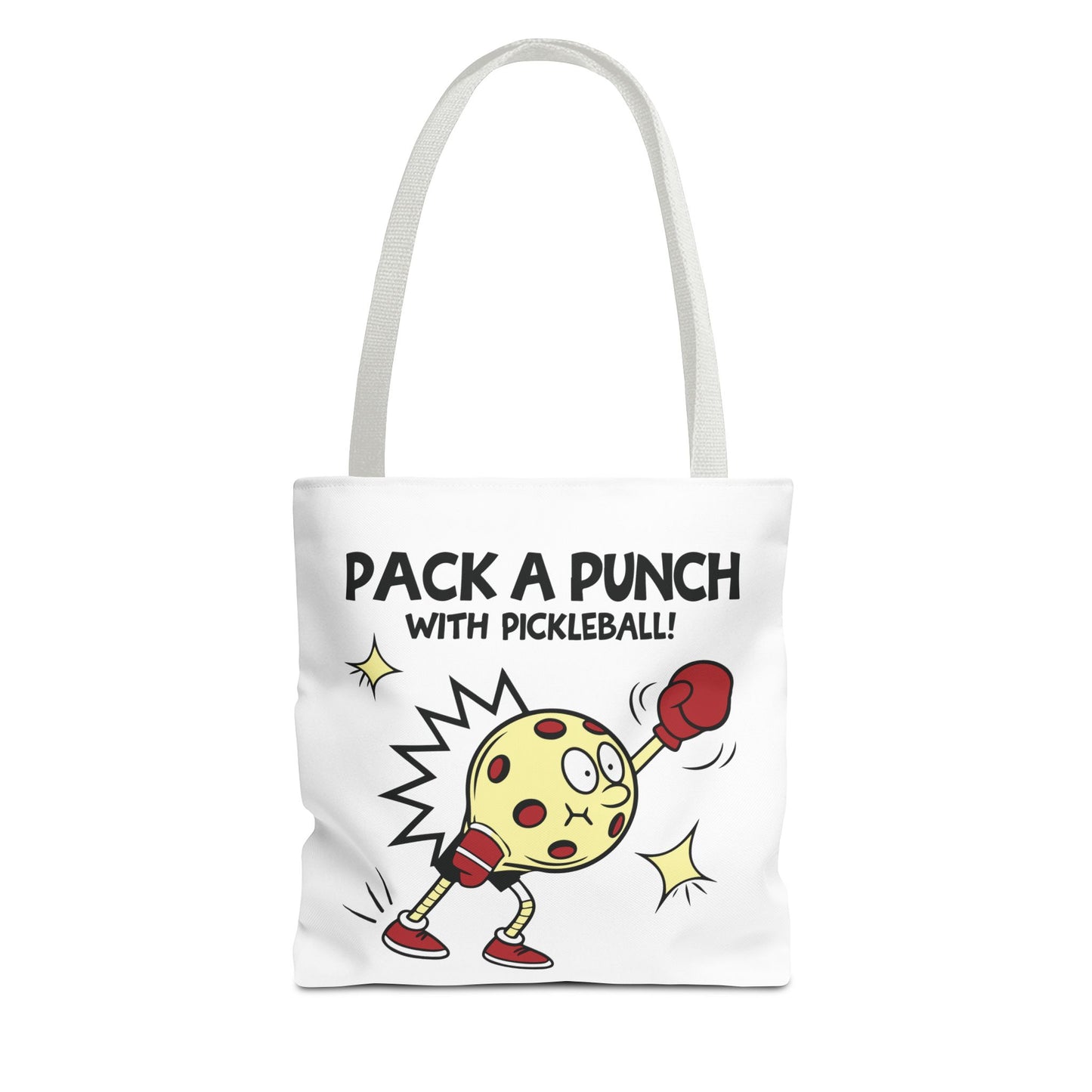 Pickleball Stylish Tote Bag - Pack a Punch with Pickleball White