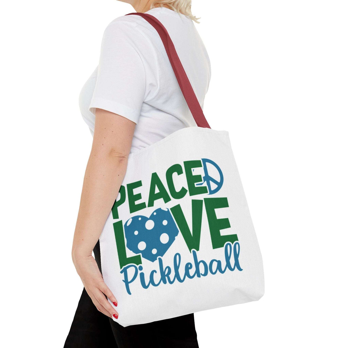 Pickleball Stylish Tote Bag - Peace, Love, Pickleball