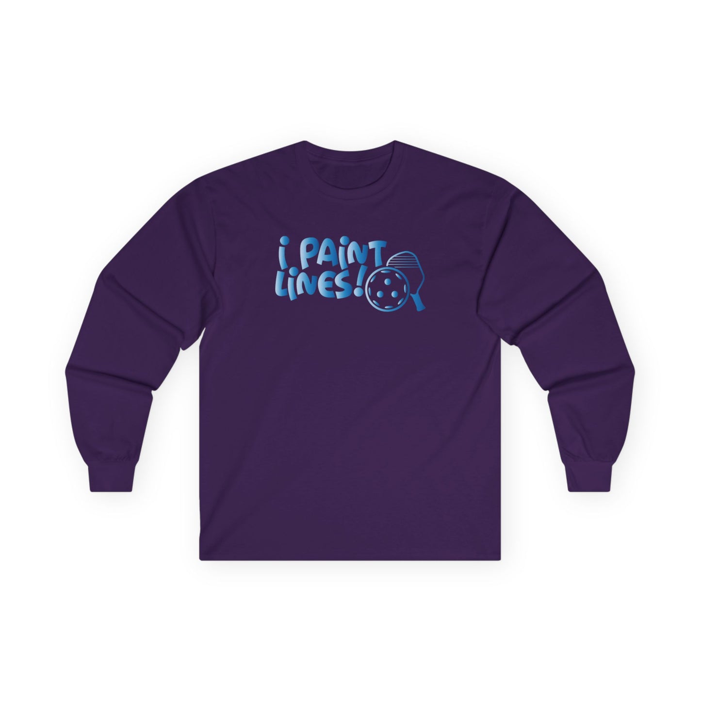 Women's Lightweight Pickleball Long Sleeves top - I Paint Lines Purple
