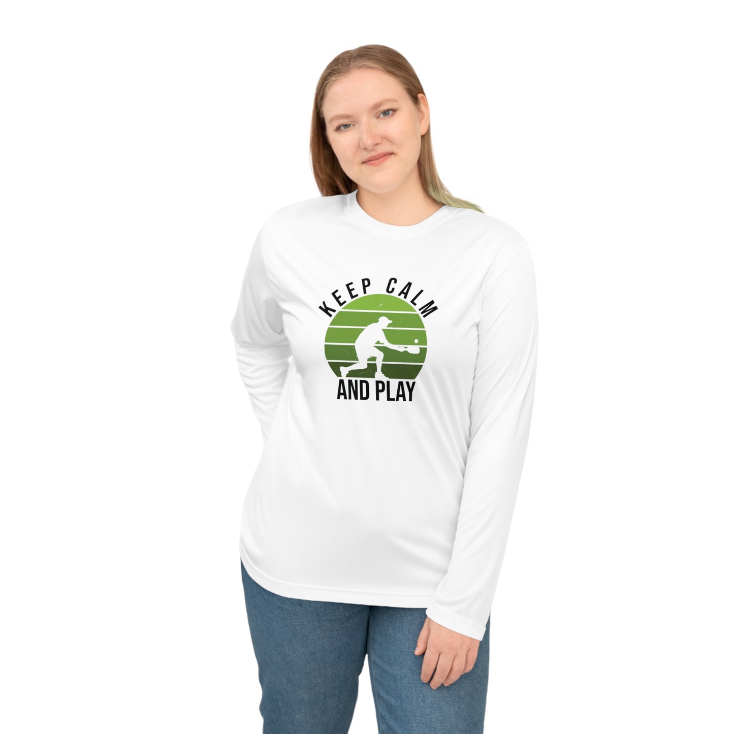 Women's Quirky Pickleball Long Sleeves top - Keep Calm and Play