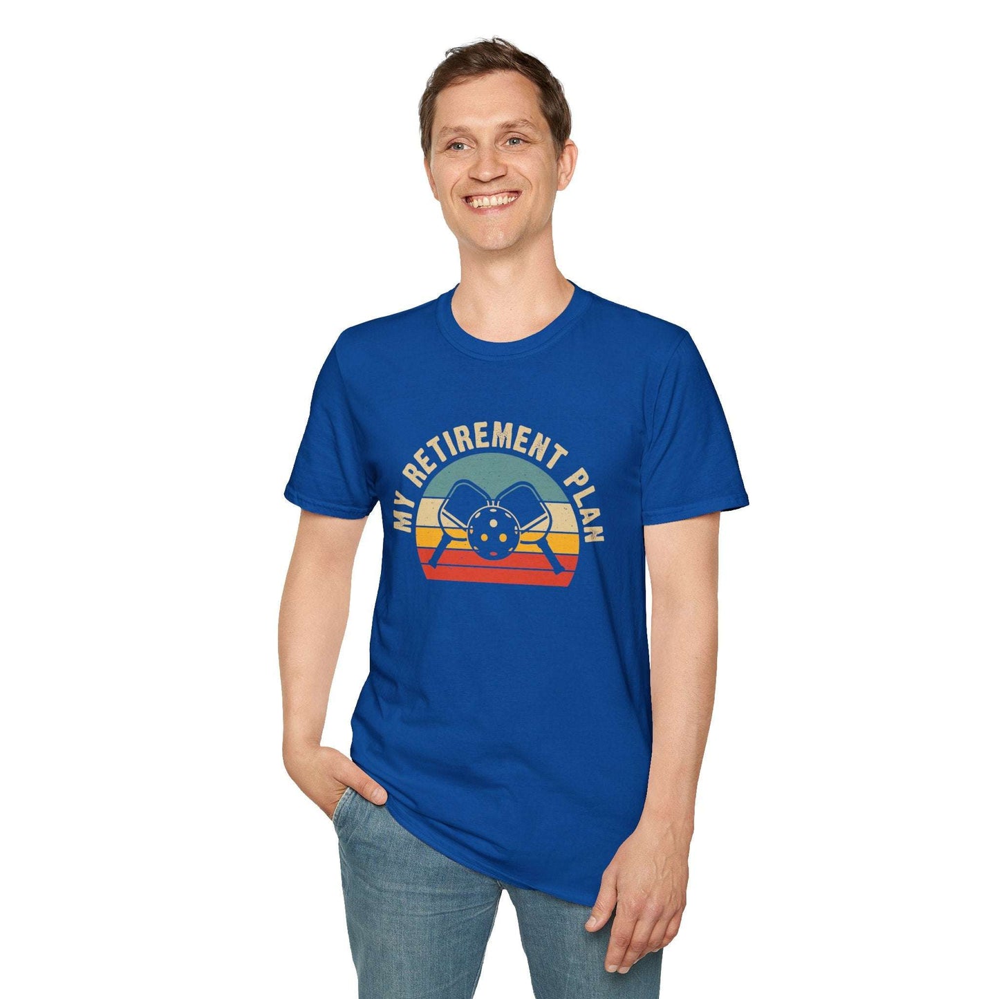 Men's Bold Pickleball T-shirt - My Retirement Plan Retro