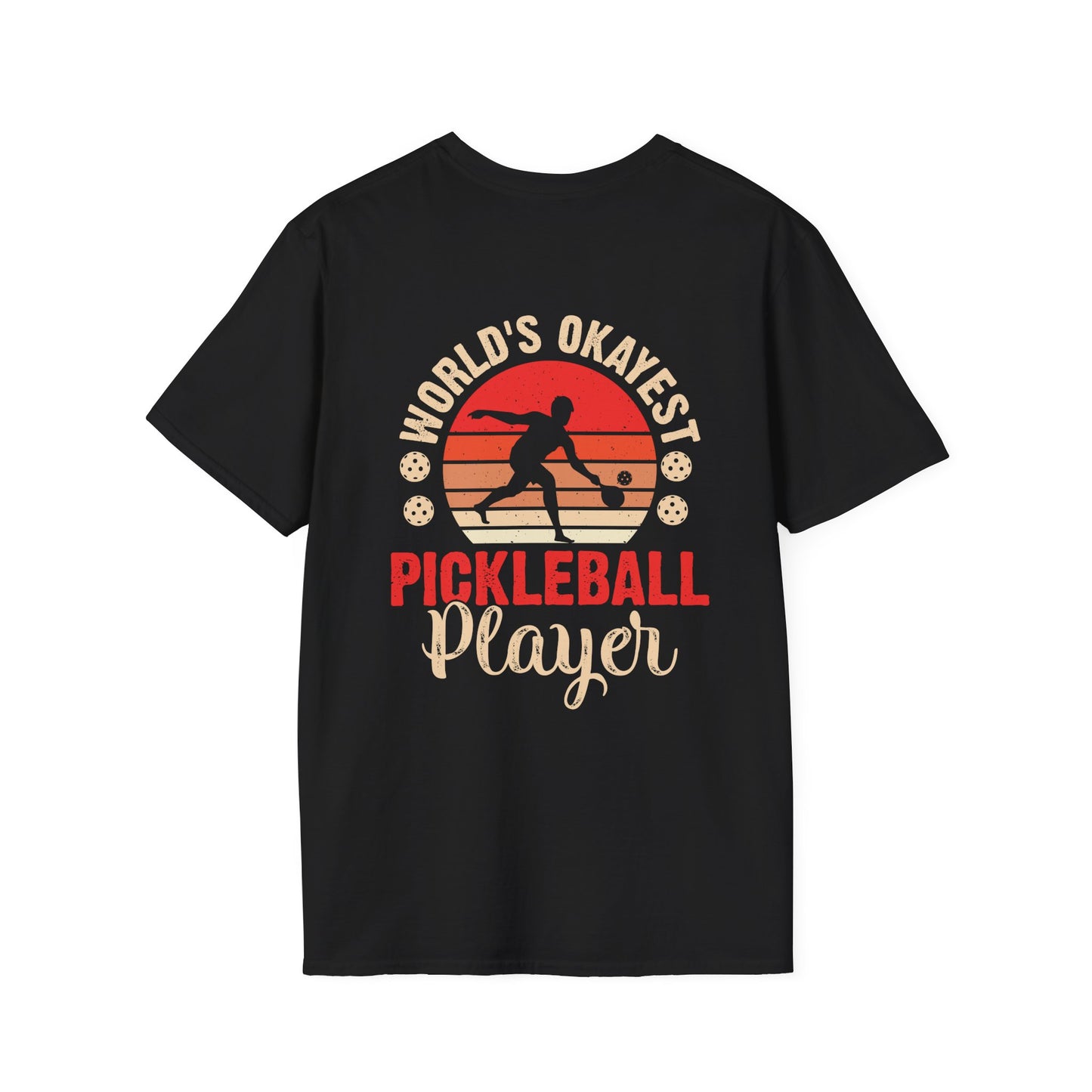 Men's Pickleball T-shirt - World's Okayest Pickleball Player Retro