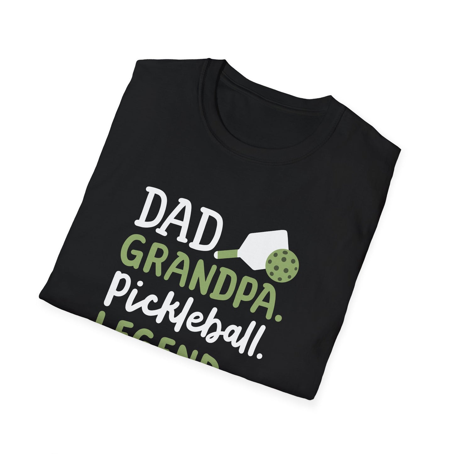 Men's Durable Pickleball T-shirt - Dad Grandpa Pickleball Legend