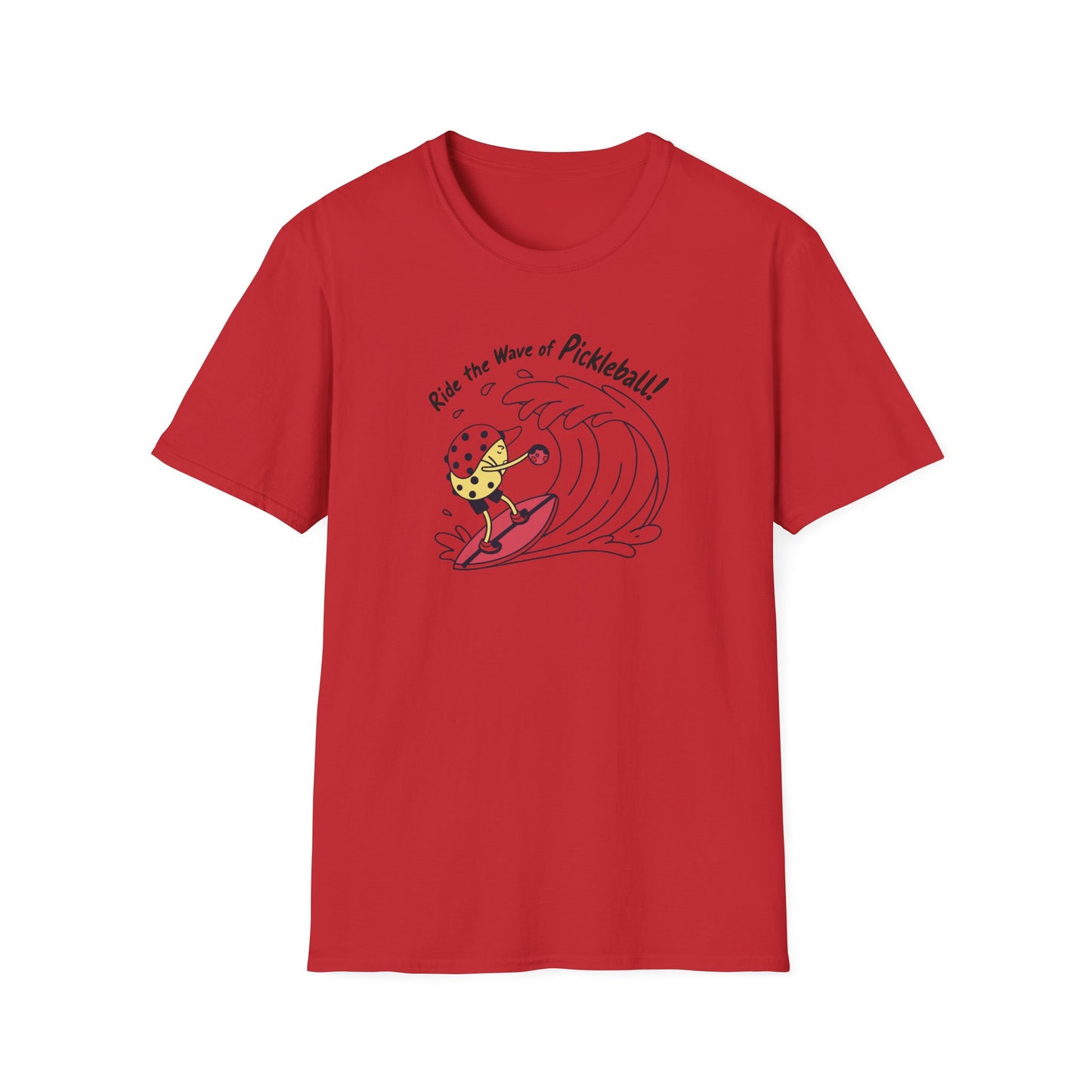 Men's Comfy Pickleball T-shirt - Ride the Wave of Pickleball
