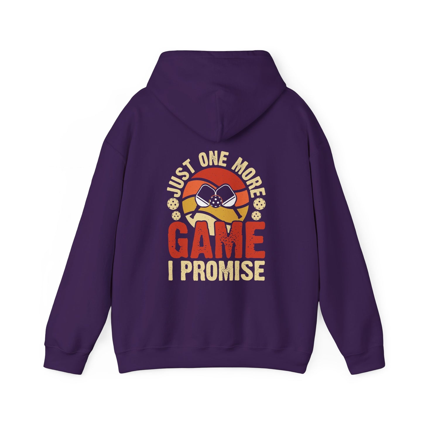 Men's Funny Pickleball Hoodie - Just One More Game I Promise