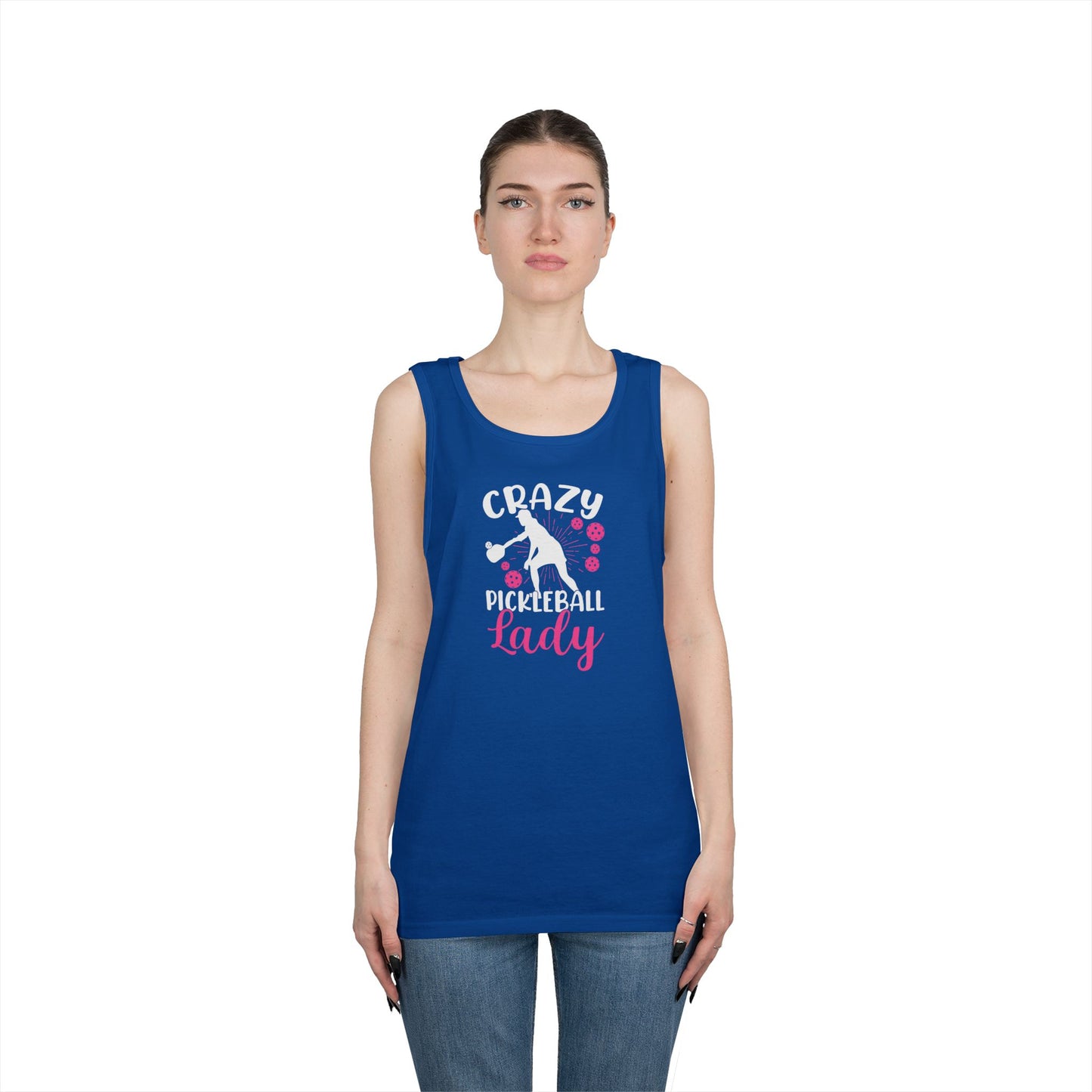 Women's Quirky Pickleball Tank Top - Crazy Pickleball Lady