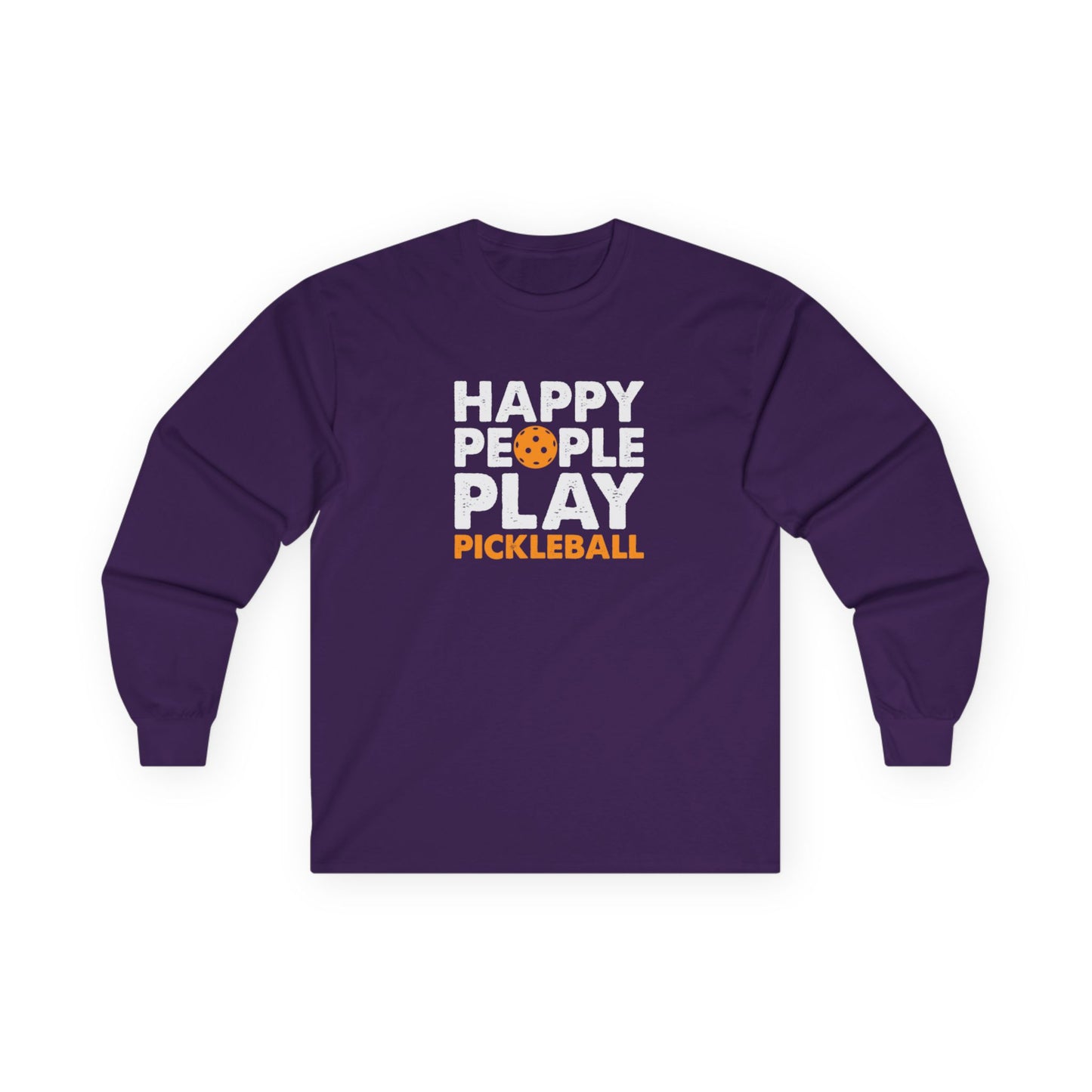 Women's Pickleball Long Sleeves top - Happy People Play Pickleball Purple