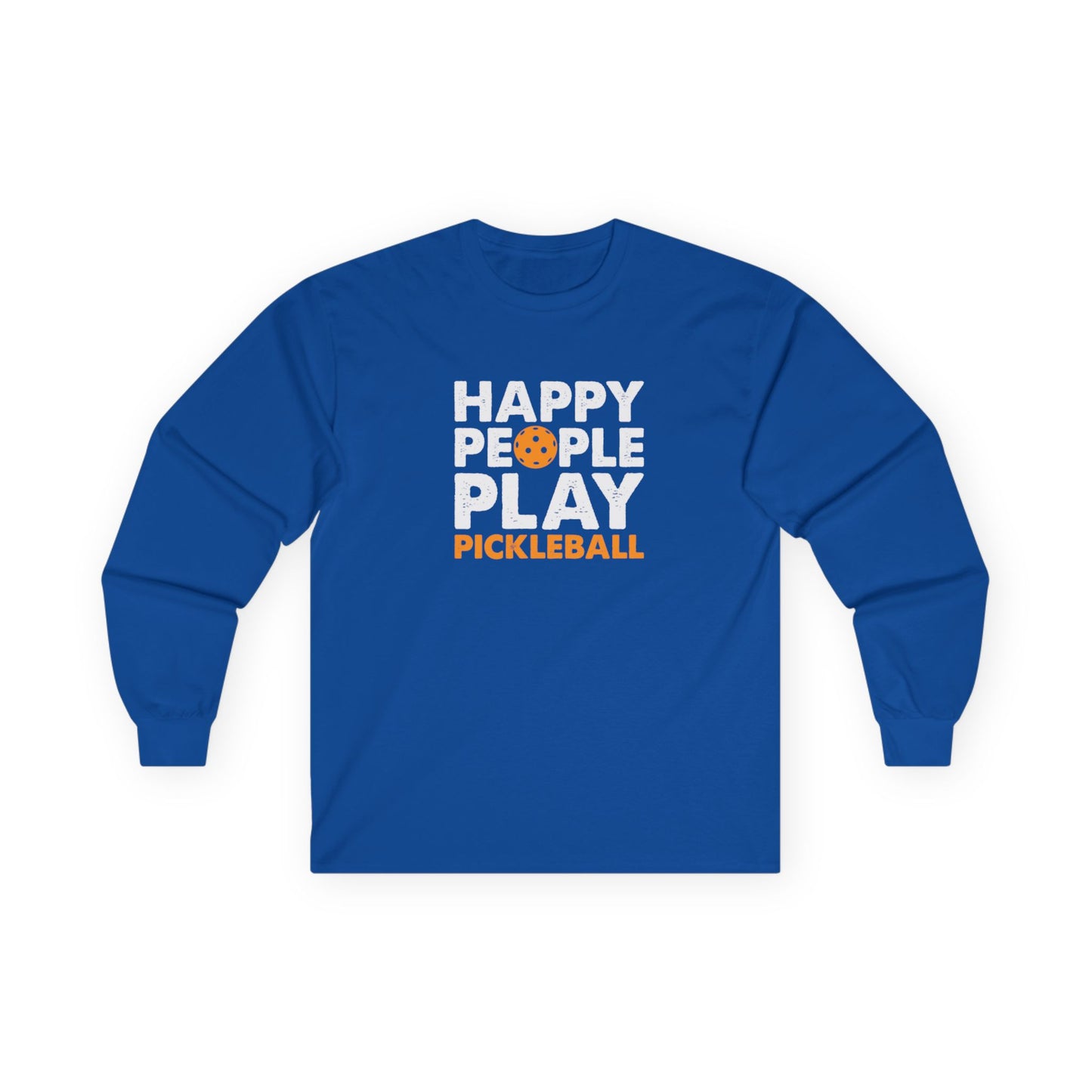 Women's Pickleball Long Sleeves top - Happy People Play Pickleball Royal