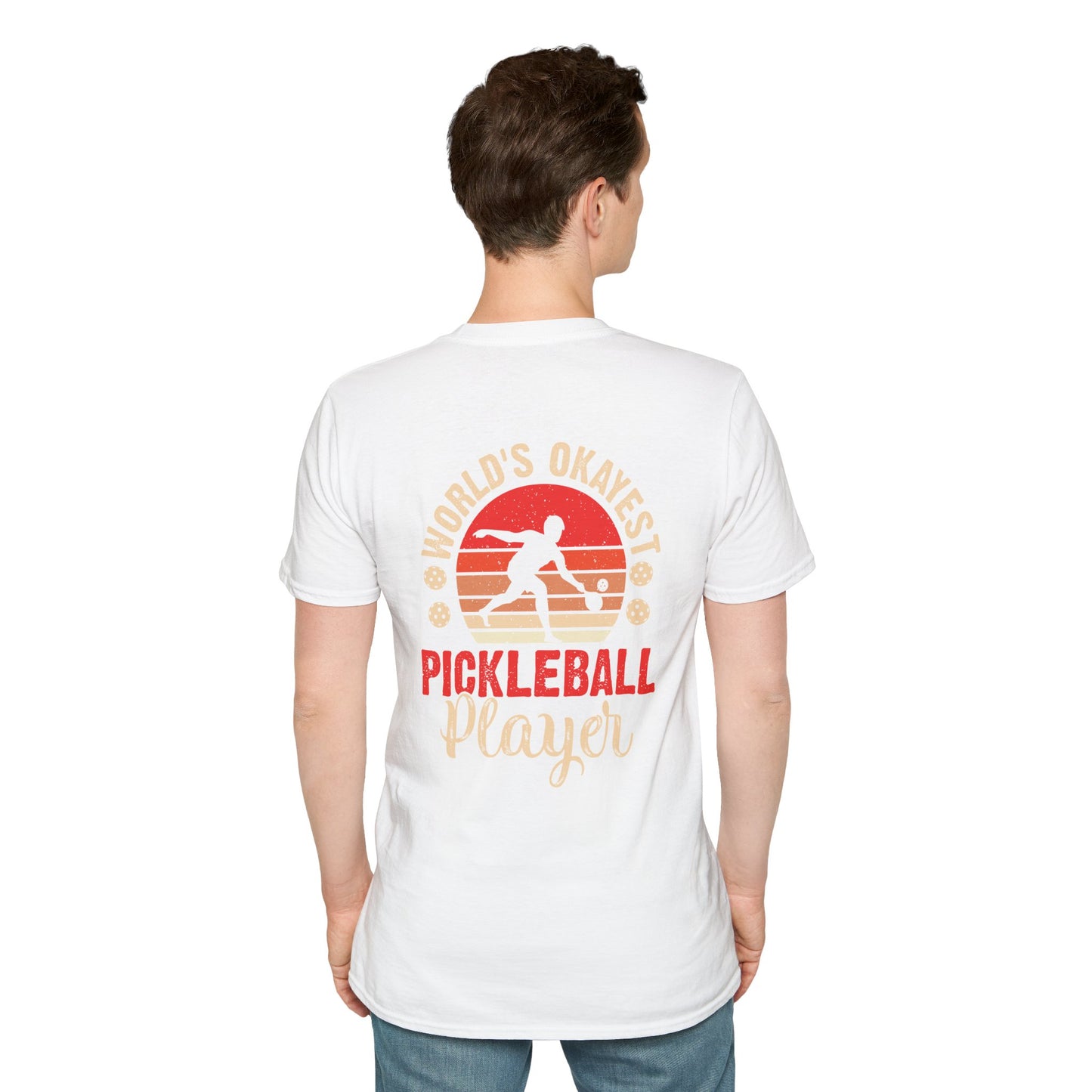 Men's Pickleball T-shirt - World's Okayest Pickleball Player Retro
