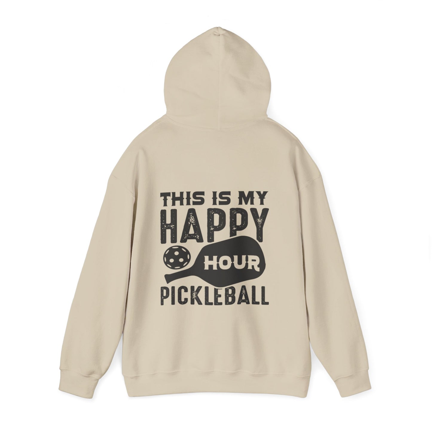 Men's Soft Pickleball Hoodie - This Is My Happy Hour Pickleball