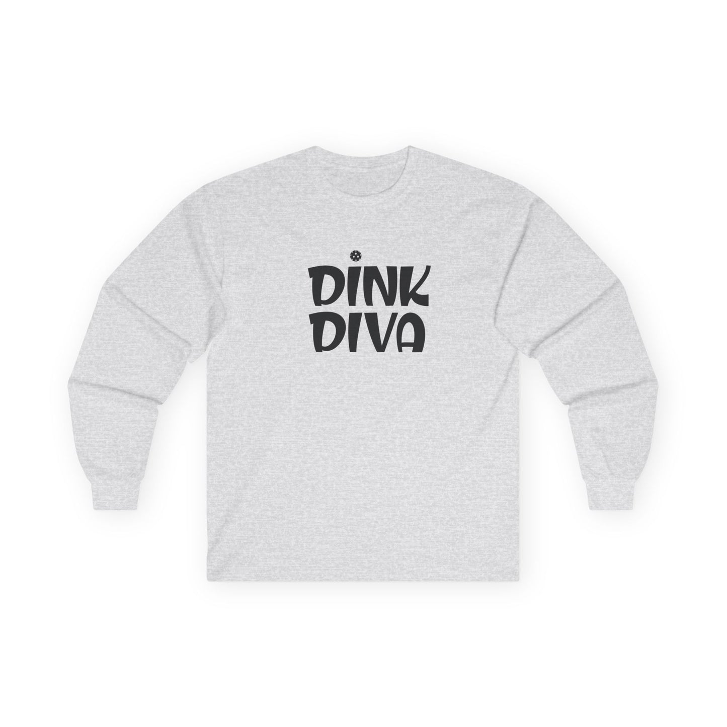 Women's Unique Pickleball Long Sleeves top - Dink Diva Grey