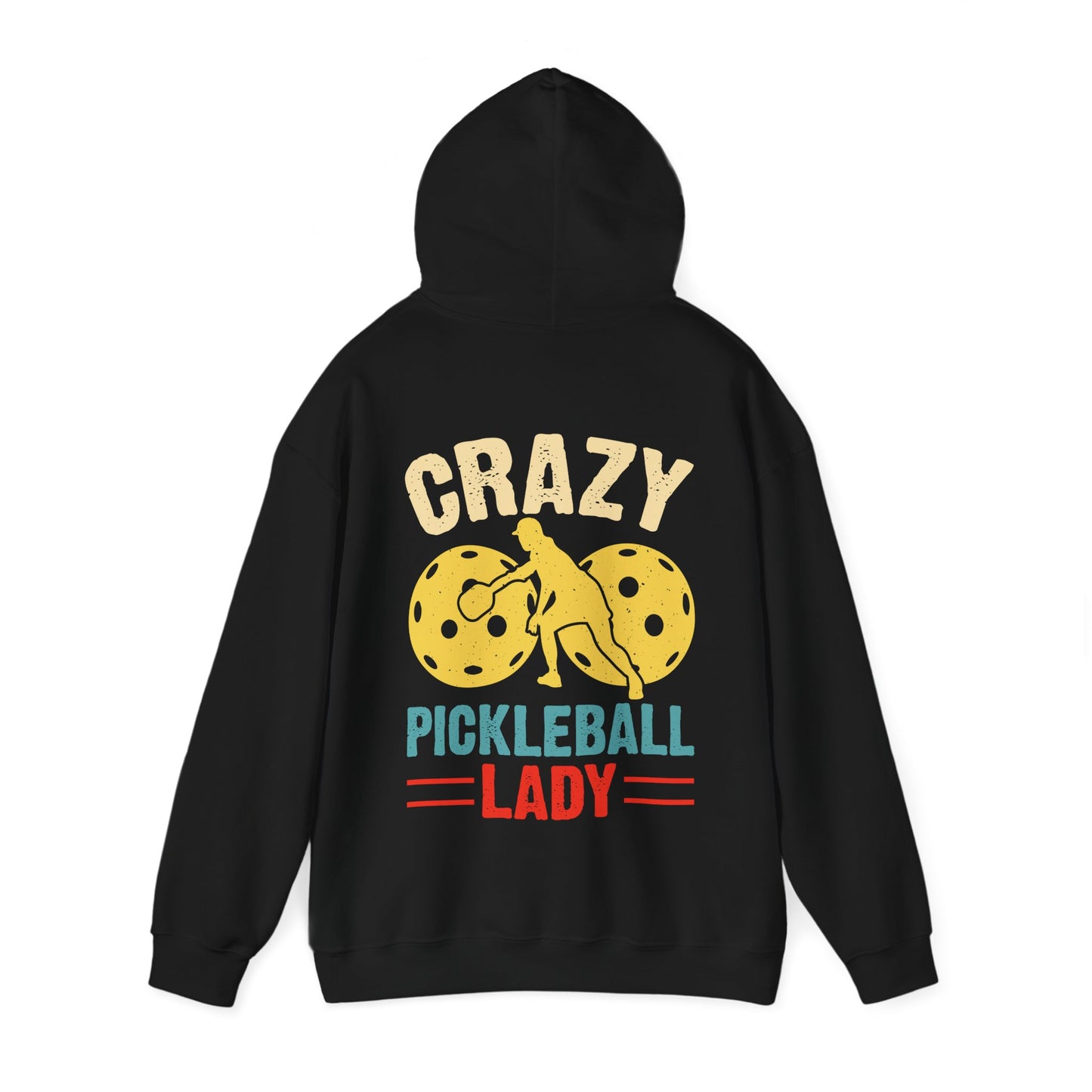 Women's Eye-Catching Pickleball Hoodie - Crazy Pickleball Lady
