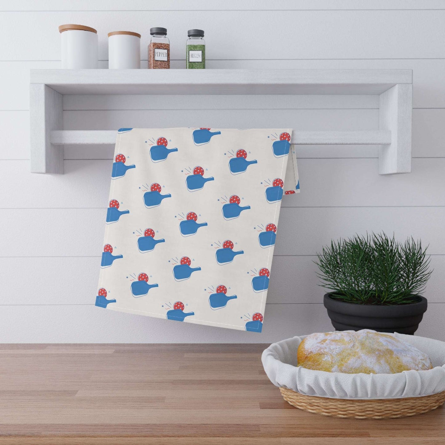 Pickleball Fun Tea Towel - Paddle and Ball