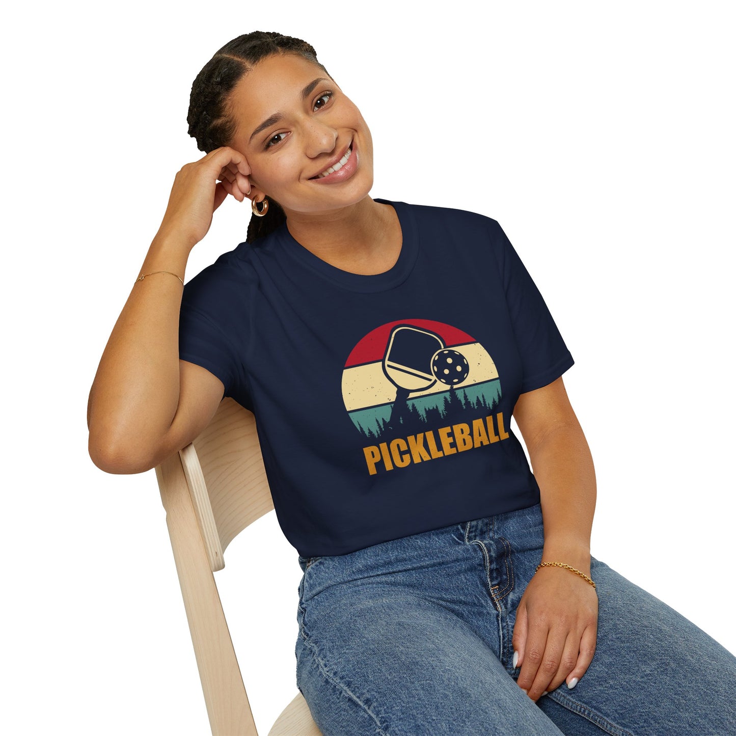 Women's Stylish Pickleball T-shirt - Pickleball Retro