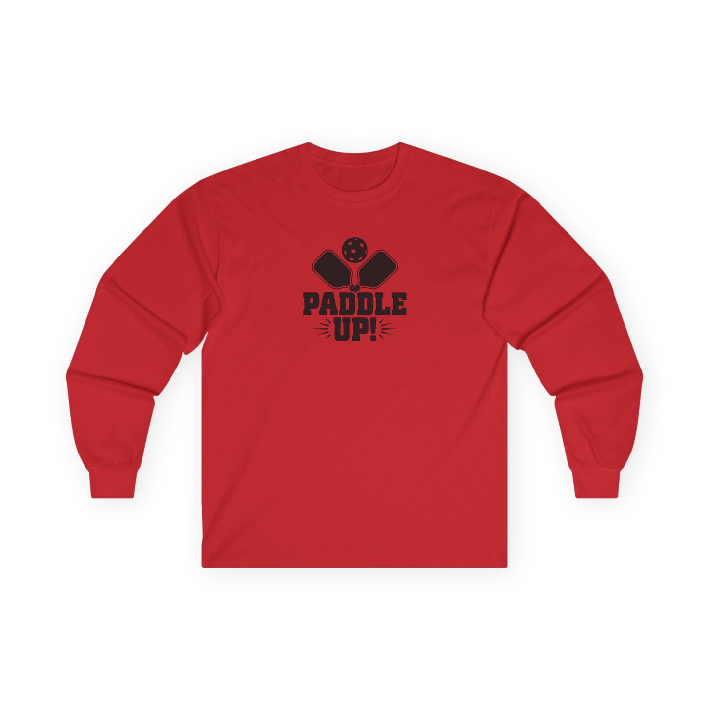 Men's Soft Pickleball Long Sleeves top - Paddle Up Red