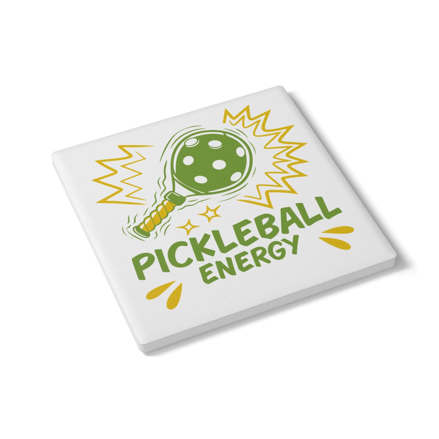 Pickleball Durable Ceramic Coaster - Pickleball Energy